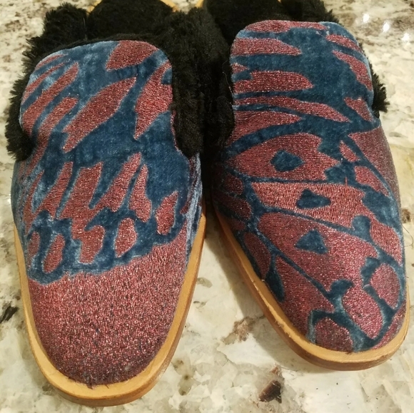 NEW FREE PEOPLE BUTTERFLY EFFECT MULE Loafer Leather sole faux fur 36 6 slip on - Picture 3 of 5